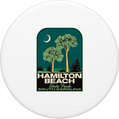 Vista 3 de Hamilton Beach State Park SC - PopSockets de viaje vintage intercambiables