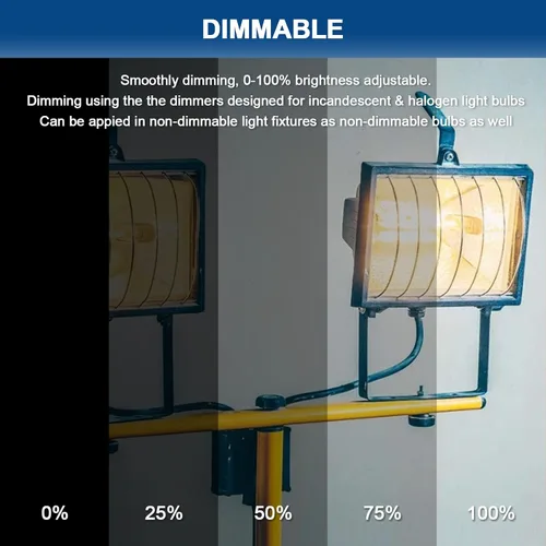 Vista 5 de R7S - Bombillas halógenas de 100 W, regulables, 120 V, 3.071 in, tipo T3 J, con larga vida útil, bombillas lineales de doble extremo blanco cálido