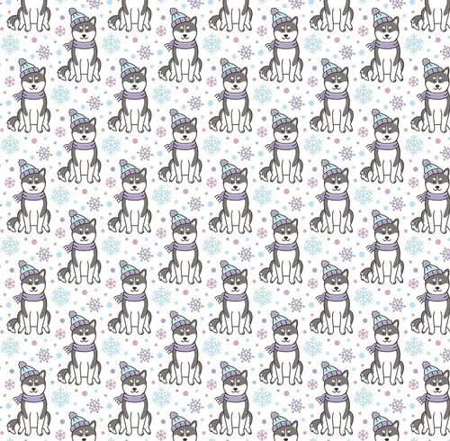 Vista 4 de Stesha Party Papel de regalo de perro Husky de invierno de 30 x 20 pulgadas (3 hojas)