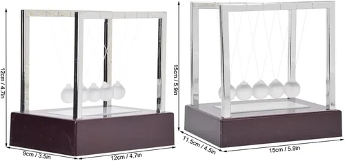 Vista 9 de LIZEALUCKY Luminiscencia LED Newtons Cuna Balance Bola de péndulo Bolas Coloridas Equilibradas Bolas de Juguete Ciencia Péndulo Decoración de Mesa