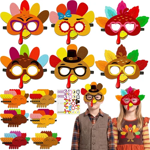 Vista 10 de Crafts for Kids in Bulk: Felt DIY Face Masks Games Kit
