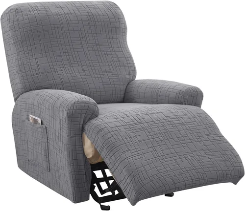 Vista 34 de KRFOONN Fundas elásticas para sillón reclinable con estampado, fundas para sillas reclinables de 4 piezas, fundas para sillón reclinable Lazy Boy