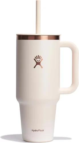 Vista 21 de Hydro Flask Vaso de Viaje con Asa, Tapa y Pajita - Acero Inoxidable Aislado en 24 Oz Aloe