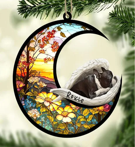 Vista 41 de Atrapasoles conmemorativo personalizado para perros, adorno navideño de Airedale Terrier, recuerdo por pérdida de mascota, regalos conmemorativos