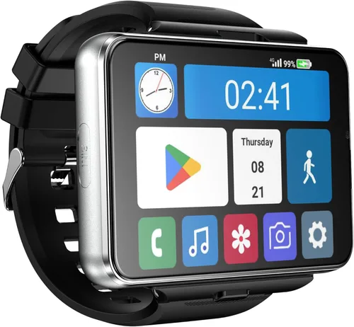Vista 11 de Reloj inteligente Rainbuvvy para hombre, 4G, reloj inteligente para Android y iOS, pantalla táctil de 2.88 pulgadas, Android 9.0 OS, 4GB+64GB
