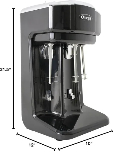 Vista 9 de Omega M3000 Comercial Milkshake Maker Triple Husillo, 1/3 Caballos de Fuerza, Negro