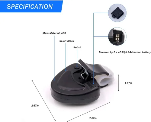 Vista 4 de 4 x Bombilla LED electrónica de pesca negra con alarma de sonido y alarma audible