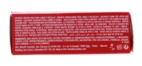 Vista 6 de Benefit Bene Tint Tinte de labios y mejillas teñido de rosa, 0.2 onzas líquidas