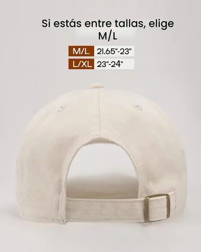Vista 5 de FURTALK Gorra de béisbol unisex de algodón lavado sin estructura, ajustable, estilo vintage Beige