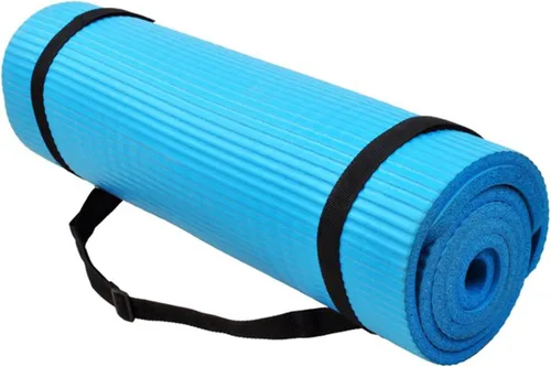 Vista 3 de Fitvids All Purpose 1/2-Inch Extra Thick High Density Anti-Tear Exercise Yoga Mat and Knee Pad with Carrying Strap, Multiple