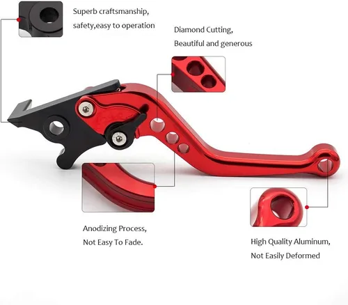Vista 3 de Krace Juego de palancas de freno y embrague de motocicleta para Kawasaki Z250SL/ER6N 2016-2017, Ninja 300R 2013-2018, Ninja 400 2018, ERS 300X