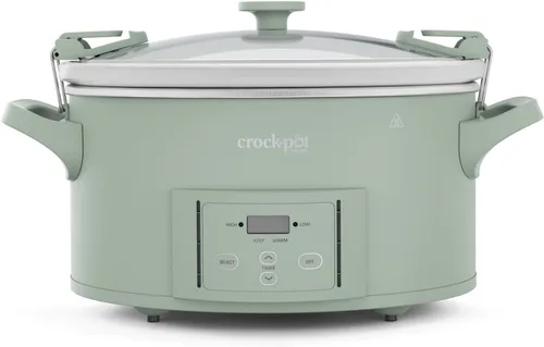 Vista 8 de Crock-Pot Cook & Carry - Olla de cocción lenta programable de 6 cuartos de galón con temporizador digital de acero inoxidable (CPSCVC60LL-S) paquete