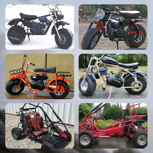 Vista 7 de Tubo de escape mejorado con rosca hembra para Predator 212cc 196cc Go Kart y Mini Bike, para Coleman Powersports CT200U, CT200U-EX, BT200X Negro
