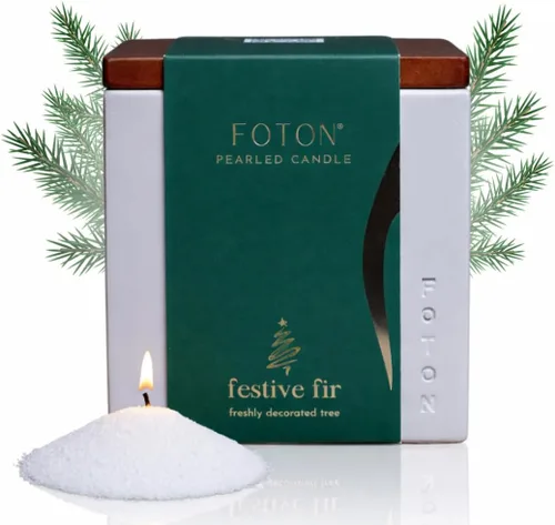 Vista 11 de Foton Jar Candles - Vela cuadrada perlada de 16 onzas, cera de arena