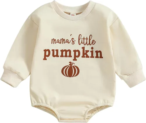 Vista 29 de Adobabirl Traje de Halloween para bebé, sudadera de fantasma, calabaza, mameluco, suéter de gran tamaño, lindo para otoño e invierno