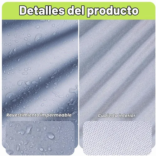 Vista 3 de Fundas Impermeables para Sillas Apilables, Fundas para Muebles de Patio Exterior Uranshin Sillas Apiladas 210D Oxford Fundas para Sillas de Descanso