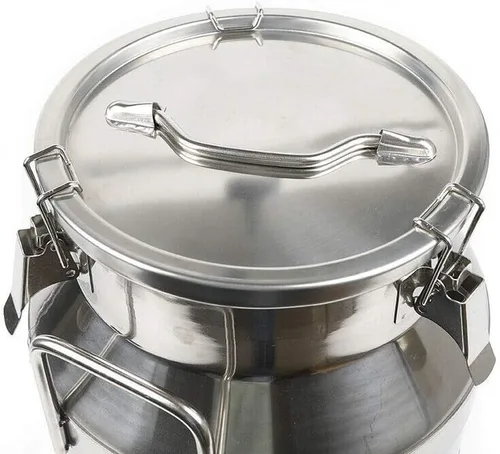Vista 6 de None/Brand Lata de leche de acero inoxidable de 40 litros/10.5 galones, cubo de jarra de leche, cubo de vino, contenedor de líquido, almacenamiento