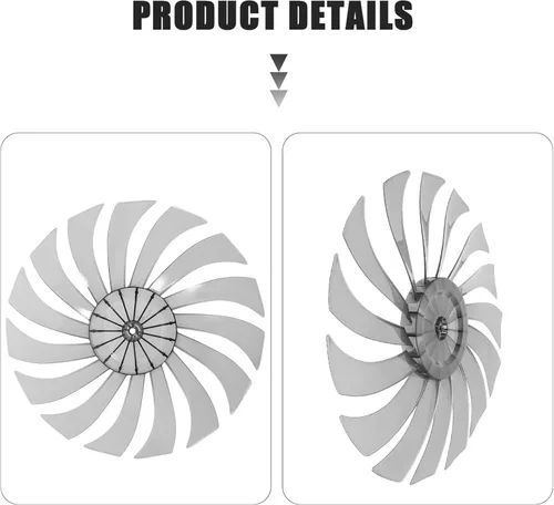 Vista 9 de LIFKOME Repuesto de ventilador para ventilador de mesa, ventilador de pedestal, aspas eléctricas universales de 14 pulgadas, 15 hojas, color negro