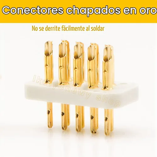 Vista 6 de Hembra plateada oro del Pin de las juntas 9 del adaptador del conector