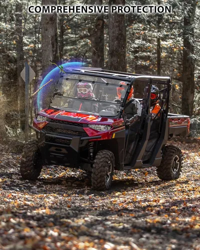 Vista 5 de SAUTVS Parabrisas abatible para Polaris Ranger XP 1000/Diesel/XP 900/Crew