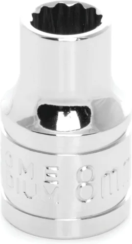 Vista 18 de Performance Tool W38812 Enchufe de 12 puntas, unidad de 3/8 de pulgada, 12 mm Chrome vanadium steel. Polished nickel chrome finish. Designed to