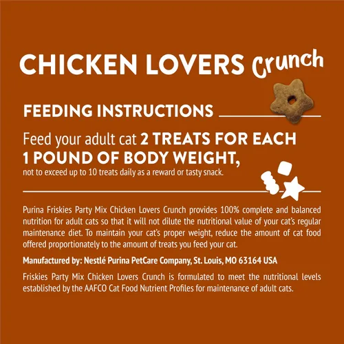 Vista 9 de Purina Friskies Golosinas para Gatos, Party Mix Chicken Lovers Crunch - Bolsa de 20 Oz