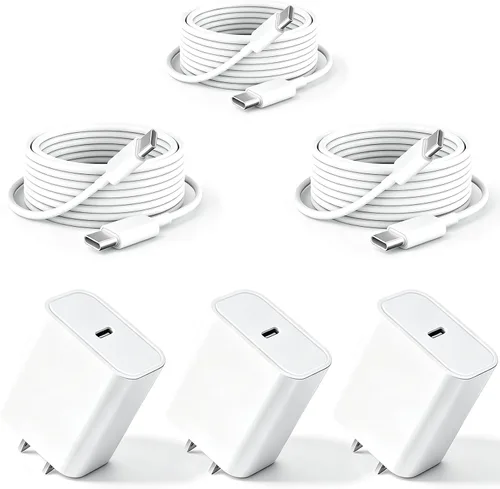 Vista 11 de Cargador para iPad de carga rápida, cable USB-C de 6 pies y bloque