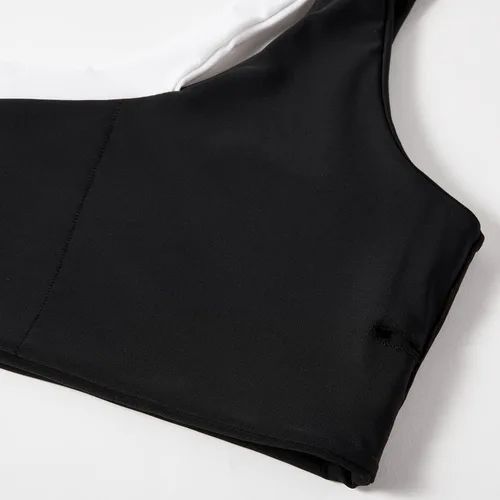 Vista 94 de MOOSLOVER Traje de baño de dos piezas con corte alto y cintura alta para mujer