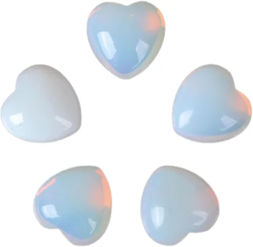 Vista 12 de Juego de piedras de amor de corazón de cuarzo rosa de cristal curativo natural, piedras preciosas pulidas para el pulgar de la palma de bolsillo