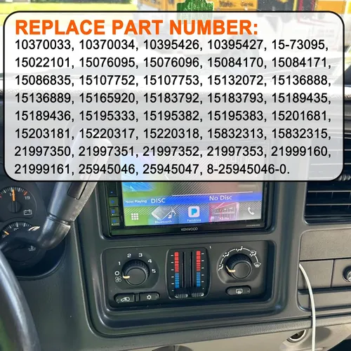 Vista 3 de 599-210XD Módulo de control de CA Calentador HVAC Panel compatible con Chevy Silverado GMC Sierra 2003-2007 1500 2500 3500 Tahoe Suburban Envoy