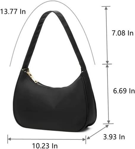 Vista 2 de CYHTWSDJ Bolsos de hombro para mujer, lindo bolso de mano con cierre de cremallera