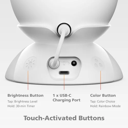 Vista 2 de Mission - Soporte de luz 2 en 1 con carga USB-C para Echo Pop, teléfonos inteligentes, tabletas y otros accesorios