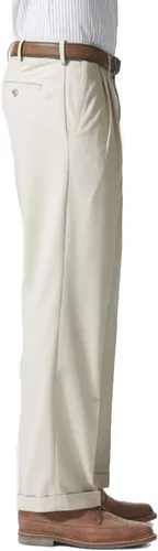 Vista 3 de Dockers - Pantalones para hombre, ajuste holgado, cómodos, caqui, plisados