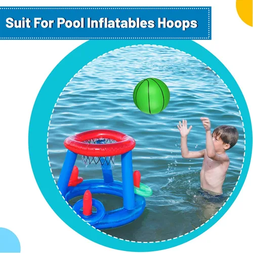 Vista 2 de Umnodobn Mini baloncesto de PVC de 6 pulgadas para baloncesto de interior, pelota de baloncesto de goma suave de 6 pulgadas para juegos de aro