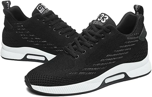 Vista 2 de CERYTHRINA Zapatillas de deporte para hombre Zapatos deportivos invisibles de altura que aumentan 2.36 pulgadas más altos zapatos de ascensor