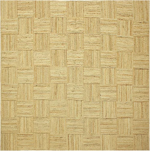 Vista 19 de Chindi - Alfombra cuadrada de yute de algodón de 3 pies, diseño beige y multicolor, patrón geométrico trenzado a mano de yute para interiores