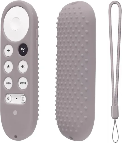 Vista 9 de Funda de silicona para Chromecast con Google TV 2020 Voice Remote Funda protectora para Chromecast Voice Remote 2020 (morado)
