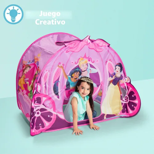 Vista 4 de Playhut, tienda para jugar con carruaje de princesas de Disney