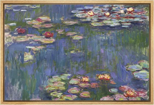 Vista 43 de wall26 Claude Monet - Paseo del acantilado en Pourville - Arte moderno impresionista - Lienzo enmarcado para arte para el hogar, 16 x 24 pulgadas