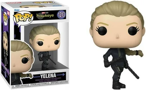 Vista 2 de POP Marvel: Hawkeye – Yelena Belova [Black Widow] Funko Figura de vinilo (paquete con funda protectora de caja compatible)