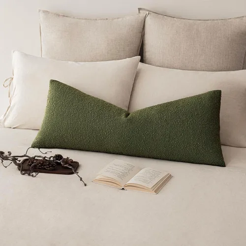 Vista 82 de Foindtower Fundas de almohada decorativas con textura de boucle, fundas de almohada sólidas, neutrales, suaves y acogedoras para silla, sofá