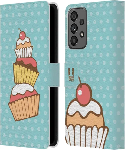 Vista 367 de Head Case Designs Assortment Cupcakes Happiness Leather Wallet Case Compatible with Samsung Galaxy A07 4G Surtido