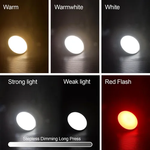 Vista 3 de Luz de campamento recargable de 10000 mAh con control de voz - 4000LM 3000K/4500K/6500K Linterna LED portátil, IPX4 impermeable para camping, 30W pro