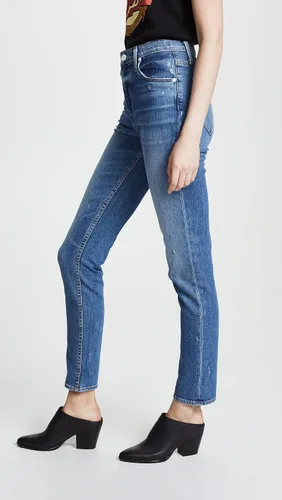 Vista 4 de PAIGE Sarah Transcend - Jeans rectos de tiro alto para mujer