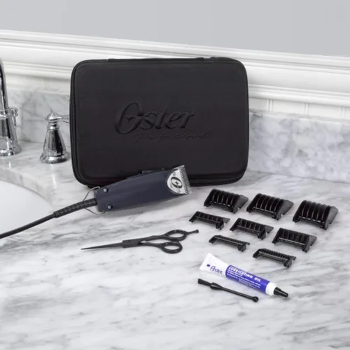 Vista 4 de Oster Pro - Kit de corte de pelo ajustable y cortadora de cabello, 1 unidad, azul marino