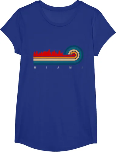 Vista 22 de Camiseta Retro City of Miami Florida, Negro