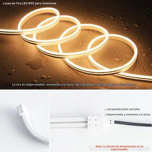 Vista 4 de Luces de tocador para espejo, luces de maquillaje estilo Hollywood con atenuador y fuente de alimentación, impermeables, 16.0 pies/16.4 ft, 600 LED