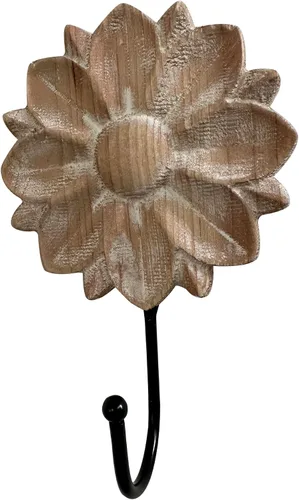 Vista 2 de dwellington Ganchos para Toallas con Flores Ganchos Decorativos Colgador para Colgar Ropa, Llaves, Toallas - Gancho Decorativo de Montaje en Pared