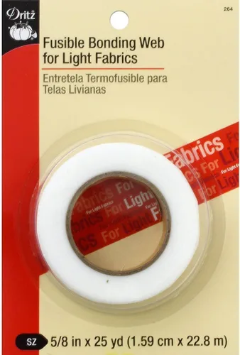 Vista 5 de Dritz 265 Red de unión fusible, peso regular, 5/8 pulgadas x 18 yardas, color negro