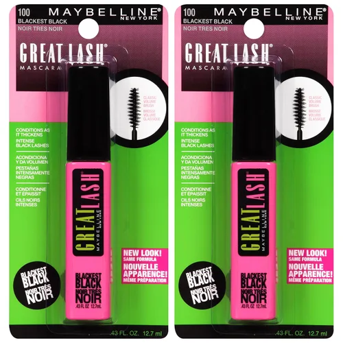 Vista 10 de Maybelline Great Lash Lots Of Lashes - Máscara de pestañas lavable, voluminizadora, engrosadora y rizadora, negro más negro, 2